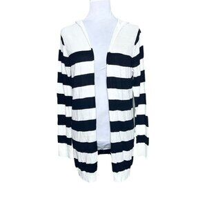 NWT Verve Ami Black White Horizontal Striped Tunic Sz M